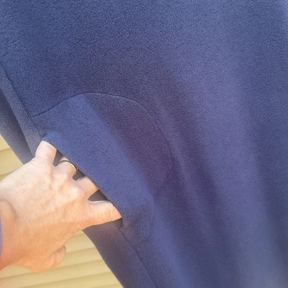 Johnny Was Calme Hachi Cap Sleeves Midi Dress in Navy Size XL - Picture 8 of 13